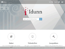 Tablet Screenshot of idunn.no